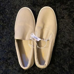 women’s old navy light gray canvas slip on shoes